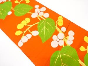 アンティーク　枝葉な模様織り出し袋帯（材料）